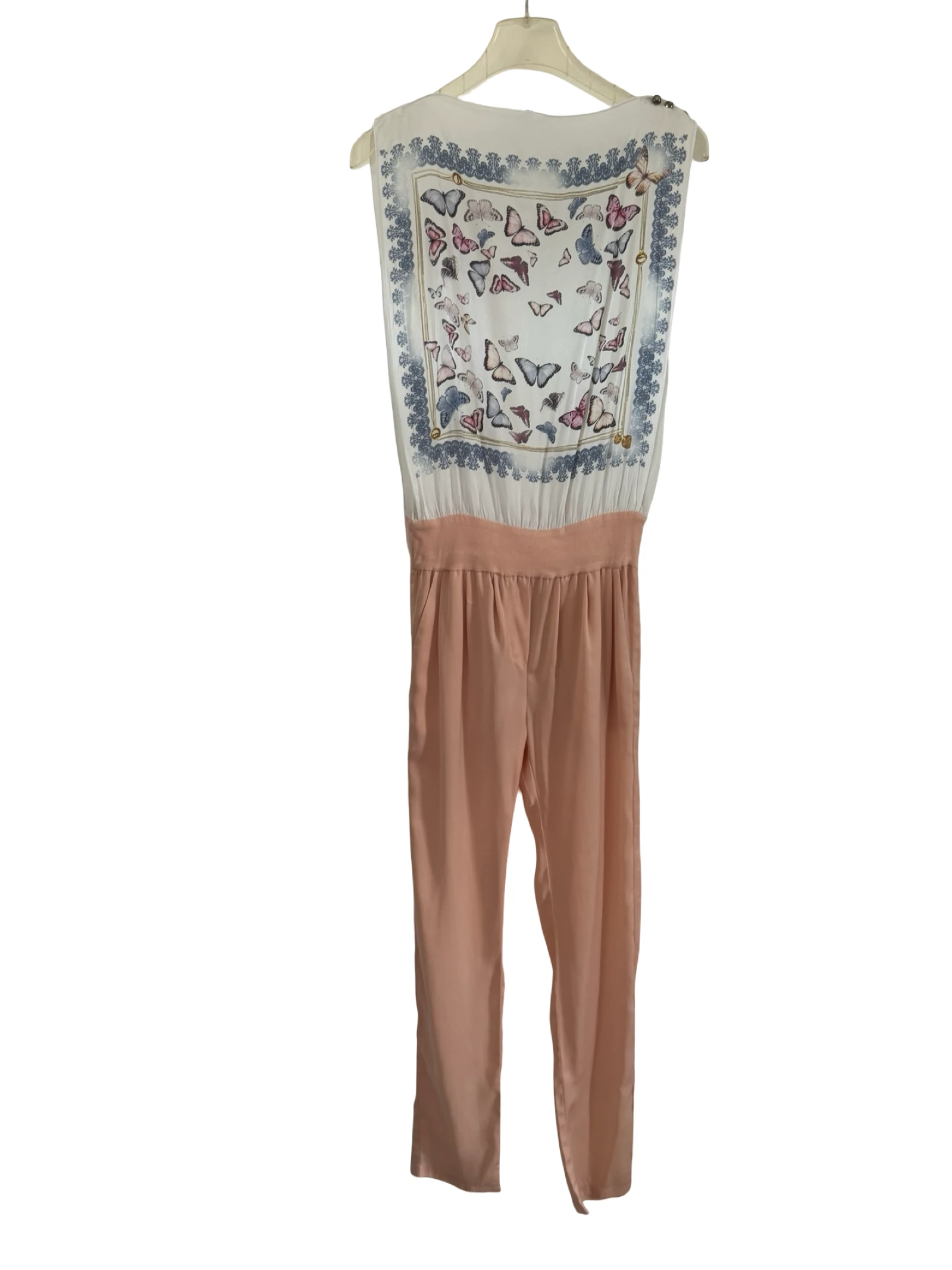 Patrizia Pepe silk-look jumpsuit with butterfly print size 38 – photo 4